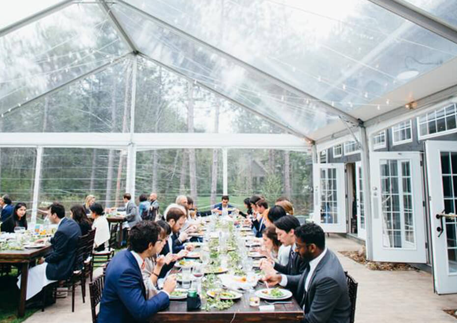 Clear Restaurant Tent Rental