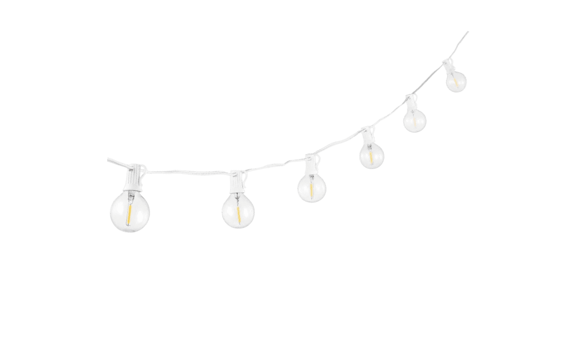 white bistro lights
