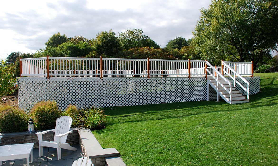Leveled floor in a backyard for wedding